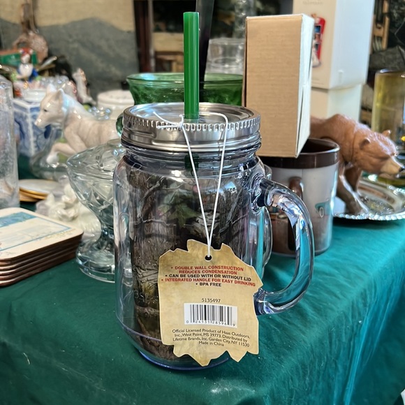 Mossy Oak Breakup Infinity 20 oz Double Wall Mason Jar with Handle - Picture 3 of 4